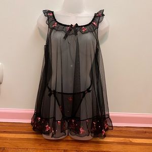 Agent Provocateur Baby Doll with delicate embroidered flowers Size 3